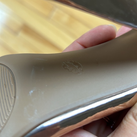 Rose gold metallic heels 4 inch heels with strap - Picture 8 of 8